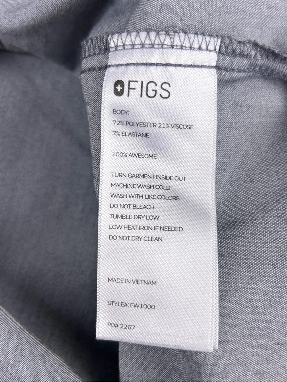 Figs Technical Collection Scrub Set Gray Sz XS XXS Catarina Top & Zamora Jogger